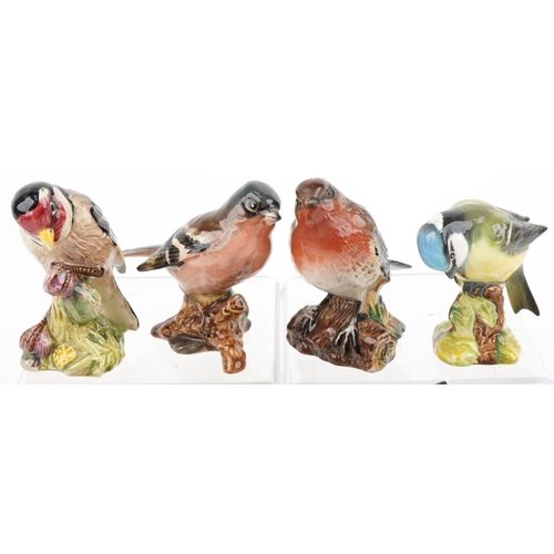 1189 - Eight Beswick birds including Robin, Goldfinch, Wren and Chaffinch, the largest 7.5cm high