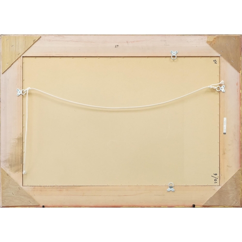 1127 - A modern rectangular gilt framed wall mirror, 68cm x 94cm.