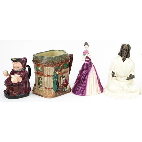 1205 - Royal Doulton figurines and collectables including Occasions figurines, Falstaff character jug, The ... 