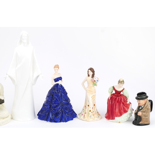 1205 - Royal Doulton figurines and collectables including Occasions figurines, Falstaff character jug, The ... 