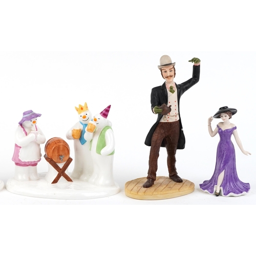 1199 - Seven Coalport collectable figurines including The Snowman no. 1284 and Birthstone Collection figuri... 