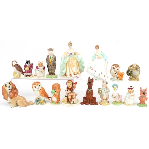 1203 - Collectable china including Wade Scooby & Scrappy, Beswick owls, Beswick Peter Rabbit and Royal Albe... 