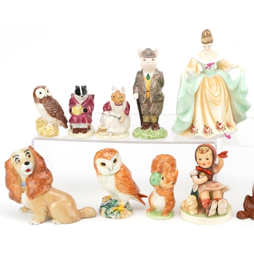 1203 - Collectable china including Wade Scooby & Scrappy, Beswick owls, Beswick Peter Rabbit and Royal Albe... 