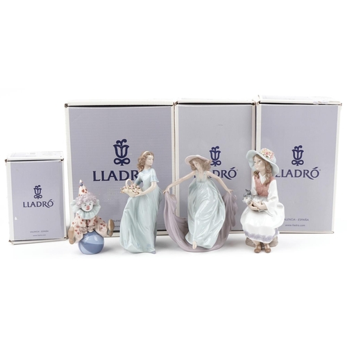 1214 - Four Lladro figures, each with certificate and box.