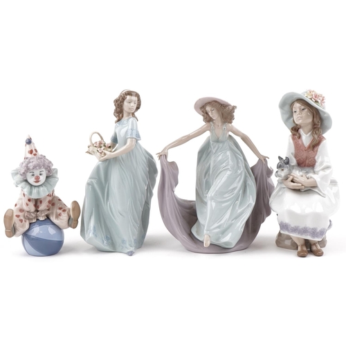 1214 - Four Lladro figures, each with certificate and box.