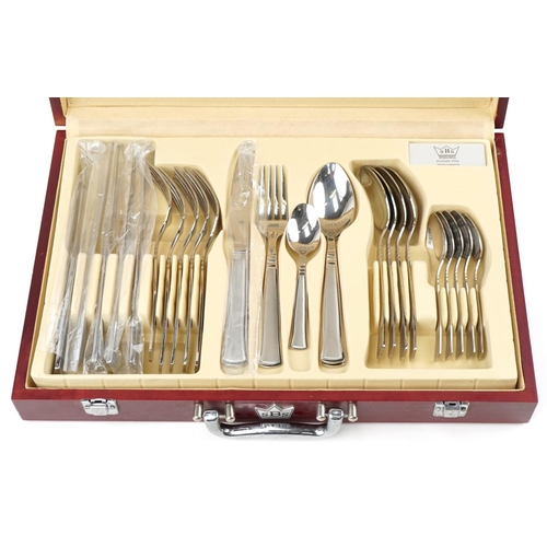 1169 - SBS stainless steel cased canteen of cutlery.