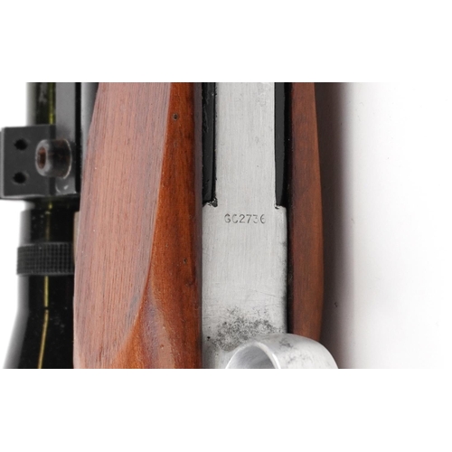 2350 - An underlever air rifle with telescopic sight.