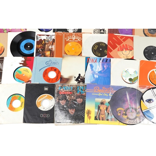 2030 - Vinyl LP records and 45rpm records including Pink Floyd, David Bowie, Jimi Hendrix, The Rolling Ston... 