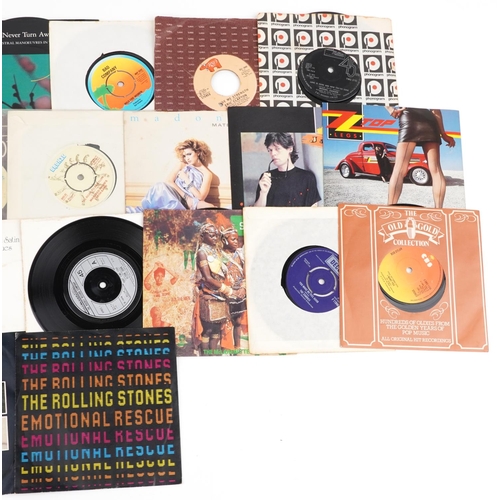 2030 - Vinyl LP records and 45rpm records including Pink Floyd, David Bowie, Jimi Hendrix, The Rolling Ston... 