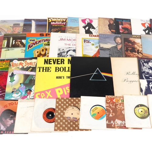 2030 - Vinyl LP records and 45rpm records including Pink Floyd, David Bowie, Jimi Hendrix, The Rolling Ston... 