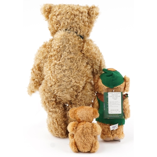 1296 - Steiff Henderson Bear Blond 55 Exclusively for Teddy Bears of Whitney teddy bear with box and two ot... 