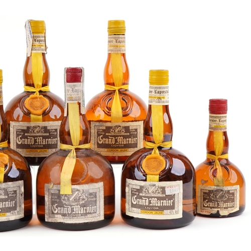 567 - Nine bottles of Grand Marnier liqueur.