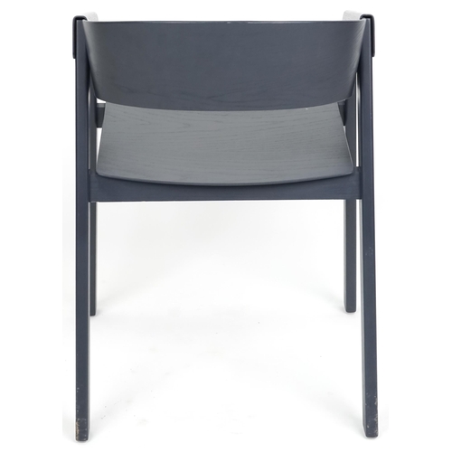  A set of ten Muuto Cover stacking armchairs finished in dark blue, 76cm H x 52cm W x 52cm D.