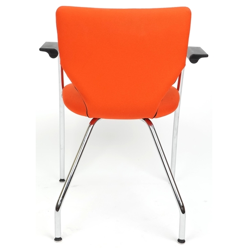 1020 - An Orangebox X10-FLA ergonomic armchair, 83cm H x 60cm W x 56cm D.