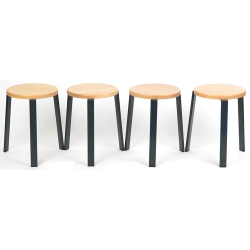 1122 - A set for four stacking Alf stools by MARK, designed by Anna Hart and John Miller, 44cm high x 35cm ... 