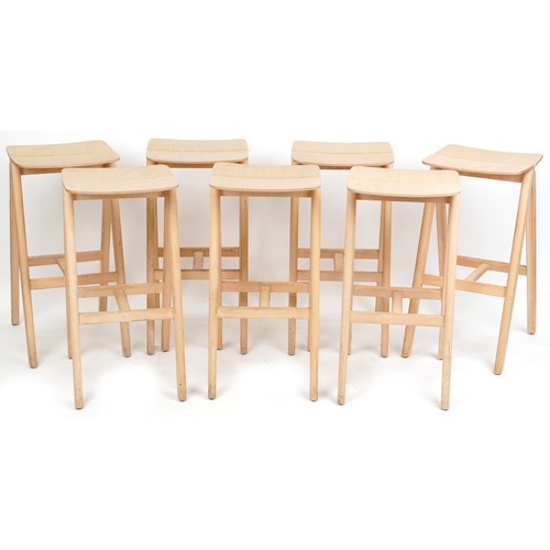 1026 - A set of seven Copenhague bar stools by Hay, designed by Ronan & Erwan Bouroullec, 75cm H x 39cm W x... 