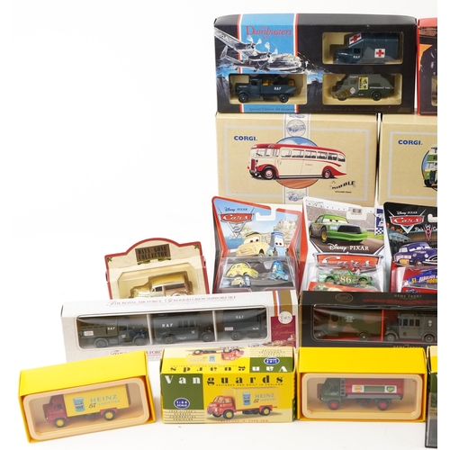 1285 - A collection of diecast collector's vehicles with boxes including Vanguards, The Royal Airforce box ... 