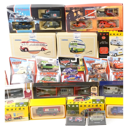 1285 - A collection of diecast collector's vehicles with boxes including Vanguards, The Royal Airforce box ... 