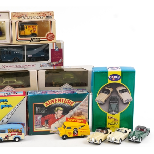 1284 - Boxed Classic Corgi vehicles including a 1953 Jaguar set, The Beano Beryl the Peril Corgi Comic Clas... 