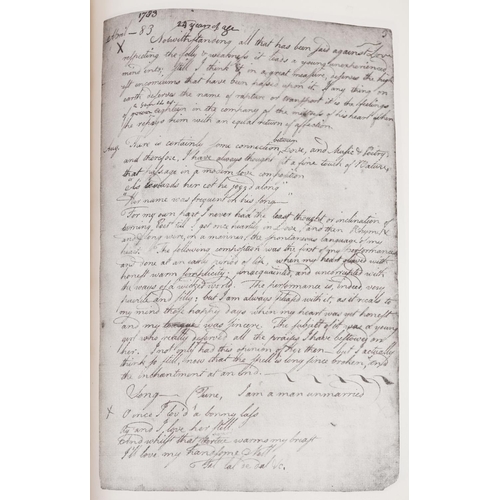 2373 - Ewing, Cook, James Cameron, Davidson. Robert Burns's Commonplace Book, 1783-1785, reproduced in facs... 