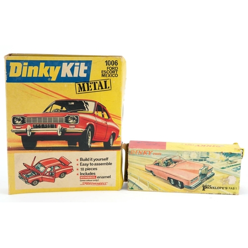 1278 - A Dinky toy model car of Lady Penelope's Fab I with box together with a Dinky Kit Ford Escort Mexico... 