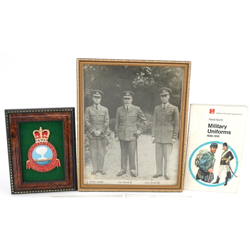 2445 - Militaria including two postcards of World War I tanks and a black and white photograph of Prince Ed... 