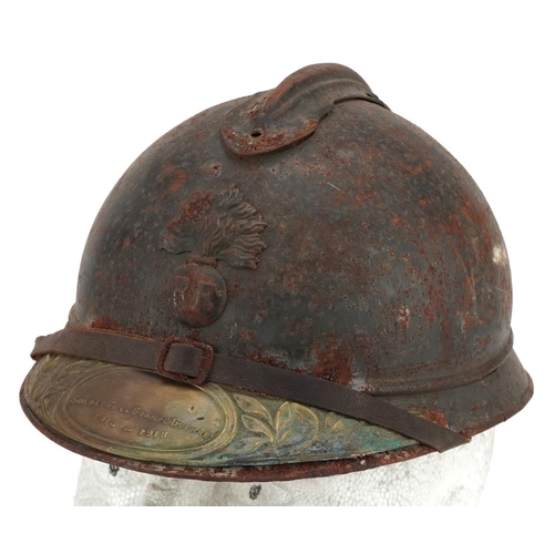 2602 - An Italian military World War I Adrian infantry helmet.