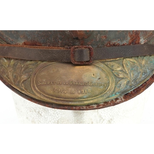 2602 - An Italian military World War I Adrian infantry helmet.