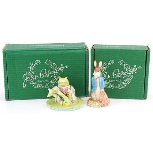 1198 - Two Beswick Beatrix Potter figures with boxes comprising Peter and The Red Pocket Handkerchief with ... 