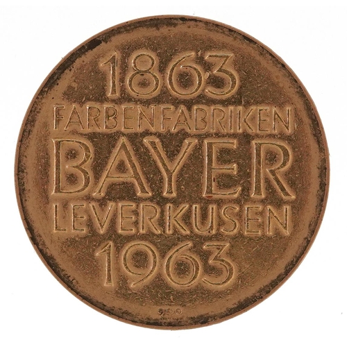  Bayer Leverkusen Centenary commemorative gold coin, 25mm in diameter, 10.5g.