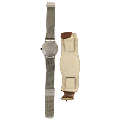 3325 - Two gentlemen's wristwatches comprising Timex with date aperture having military type dial and Berg.