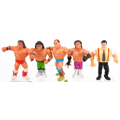 1252 - Vintage wrestling action figures including Macho Man, Mike Rotunda and Tatanka.