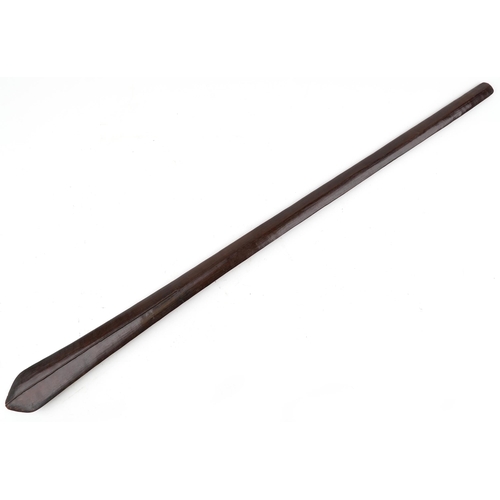  A 19th century hardwood war club, The Solomon Islands, Oceania, 119cm in length.