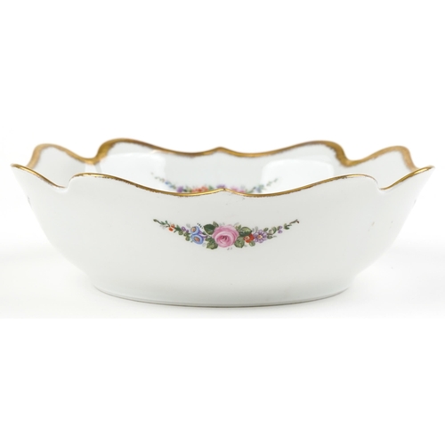 1429 - A 20th century Limoges hand painted porcelain bowl, 24cm in diameter.