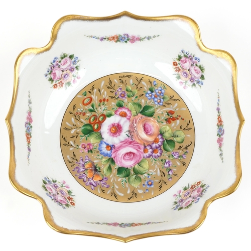 1429 - A 20th century Limoges hand painted porcelain bowl, 24cm in diameter.