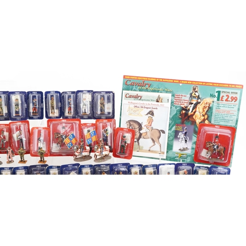 2528 - A large collection of Del Prado hand painted lead military figures, many in sealed blister packs.