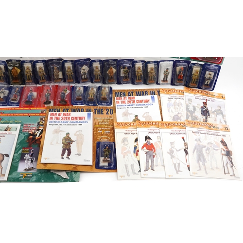 2528 - A large collection of Del Prado hand painted lead military figures, many in sealed blister packs.