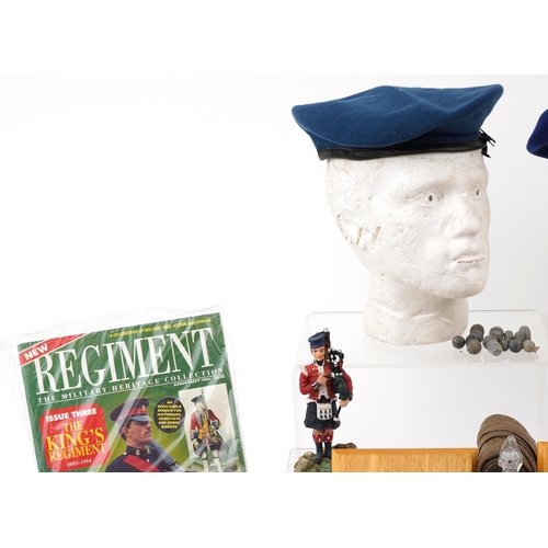 2523 - Militaria including a collection of Regiment magazines, The Great British Regiments Badge Collection... 