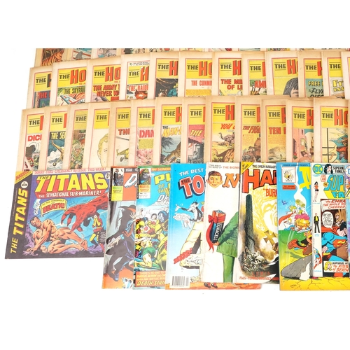 2316 - Vintage and later comics including Mickey Mouse & Disney Time, The Hornet, Mad, Hulk, action comics,... 