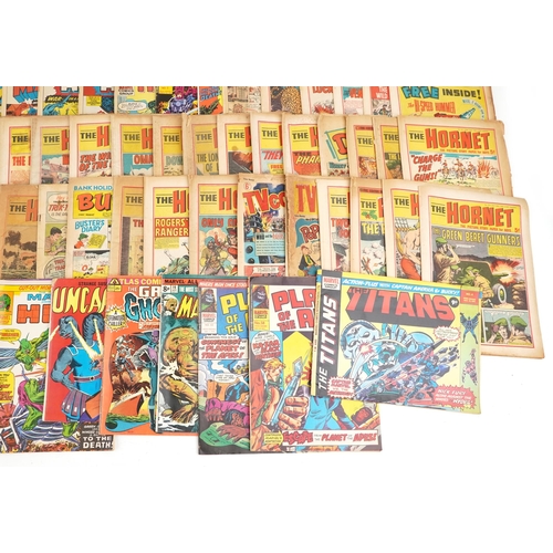 2316 - Vintage and later comics including Mickey Mouse & Disney Time, The Hornet, Mad, Hulk, action comics,... 