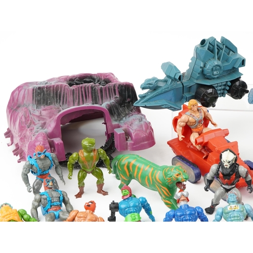 1303 - A collection of vintage He-Man action figures, vehicles and accessories, some by Mattel.