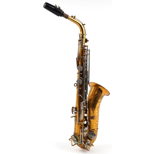 2008 - A Boosey & Hawkes Imperial alto saxophone numbered 39680, with protective case, 75cm in length.