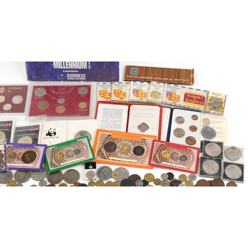 2185 - 19th century and later British and world coinage including proof sets, reproduction medieval coins, ... 