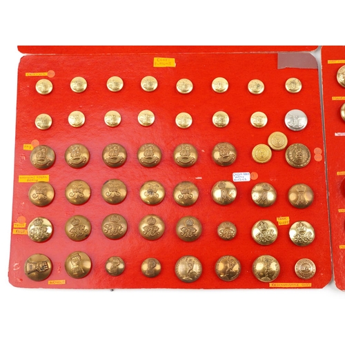 2505 - A collection of military interest uniform buttons including Wiltshire Yeomanry, North Lancashire Reg... 