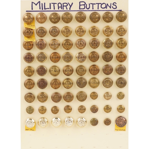 2508 - A collection of military interest uniform buttons including Middlesex Regiment, Royal Sussex Regimen... 