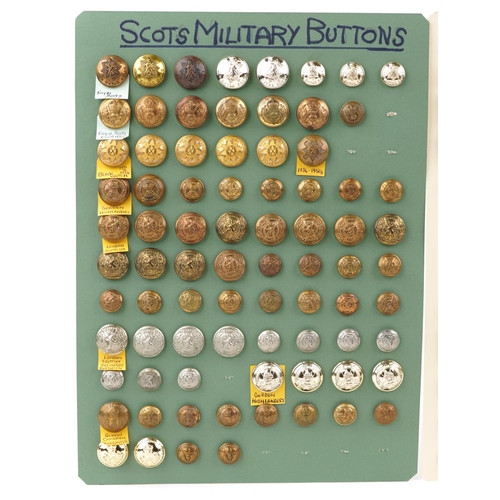 2514 - A collection of Scottish military interest uniform buttons including The Royal Company of Archers Th... 