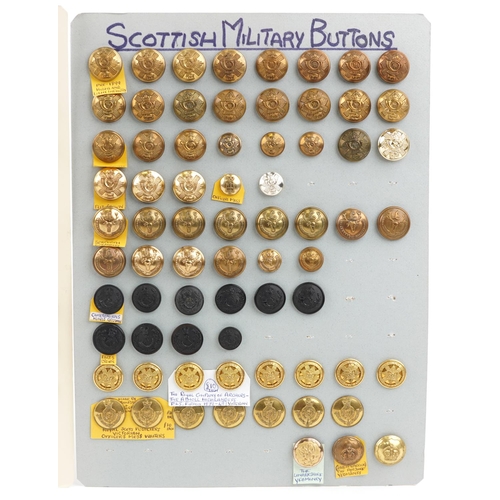 2514 - A collection of Scottish military interest uniform buttons including The Royal Company of Archers Th... 