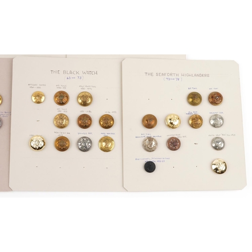 2499 - A collection of Scottish military interest uniform buttons including The King's Own Scottish Bordere... 