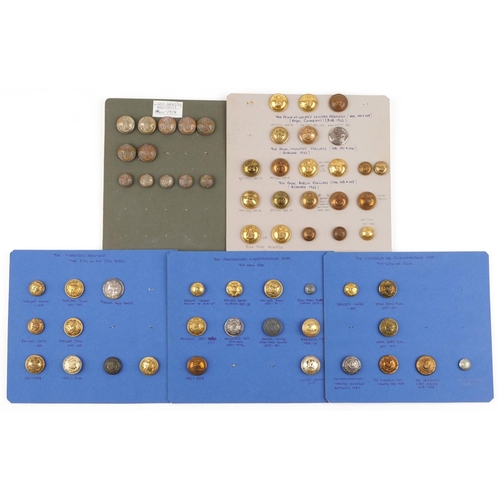 2501 - A collection of military interest uniform buttons including Light Infantry Regiments, The Prince of ... 