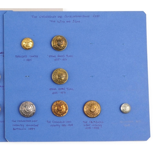 2501 - A collection of military interest uniform buttons including Light Infantry Regiments, The Prince of ... 